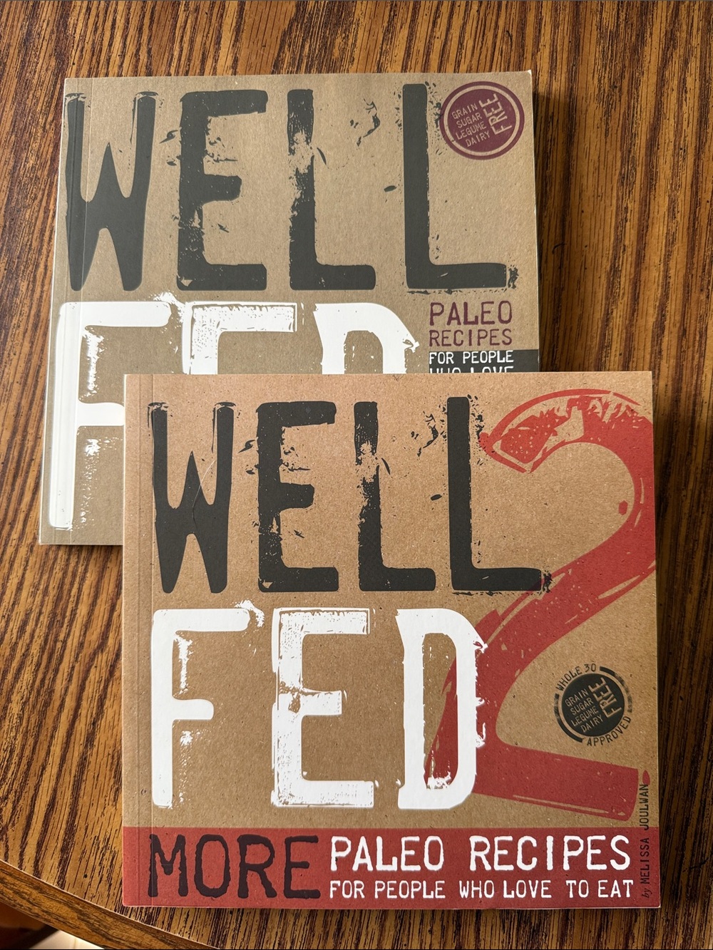 Well Fed & Well Fed 2 Paleo Recipes Cookbook Set of 2